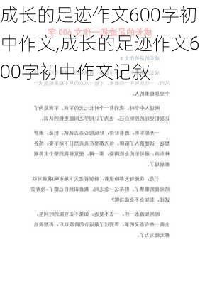 成长的足迹作文600字初中作文,成长的足迹作文600字初中作文记叙