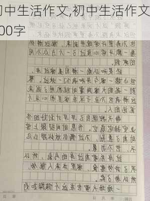 初中生活作文,初中生活作文600字