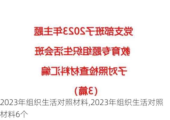 2023年组织生活对照材料,2023年组织生活对照材料6个