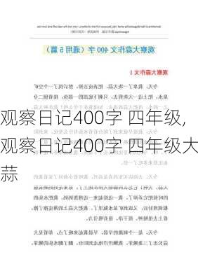 观察日记400字 四年级,观察日记400字 四年级大蒜