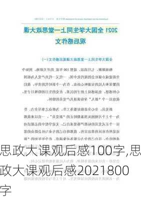 思政大课观后感100字,思政大课观后感2021800字