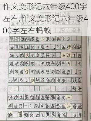 作文变形记六年级400字左右,作文变形记六年级400字左右蚂蚁