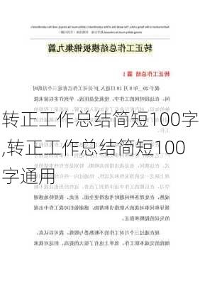 转正工作总结简短100字,转正工作总结简短100字通用