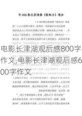 电影长津湖观后感800字作文,电影长津湖观后感600字作文