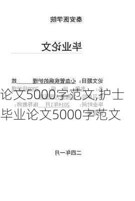 论文5000字范文,护士毕业论文5000字范文