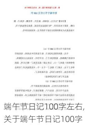 端午节日记100字左右,关于端午节日记100字