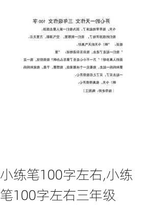 小练笔100字左右,小练笔100字左右三年级