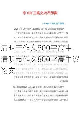 清明节作文800字高中,清明节作文800字高中议论文