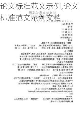 论文标准范文示例,论文标准范文示例文档