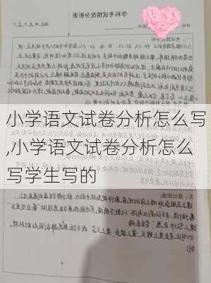 小学语文试卷分析怎么写,小学语文试卷分析怎么写学生写的