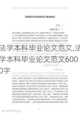 法学本科毕业论文范文,法学本科毕业论文范文6000字