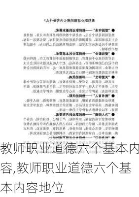 教师职业道德六个基本内容,教师职业道德六个基本内容地位