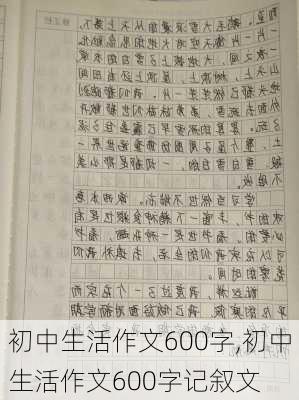 初中生活作文600字,初中生活作文600字记叙文