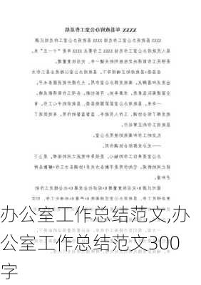 办公室工作总结范文,办公室工作总结范文300字