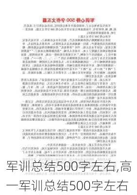 军训总结500字左右,高一军训总结500字左右