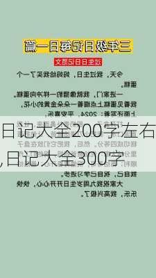 日记大全200字左右,日记大全300字