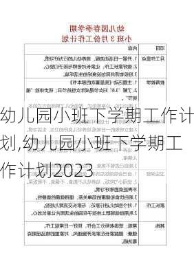 幼儿园小班下学期工作计划,幼儿园小班下学期工作计划2023