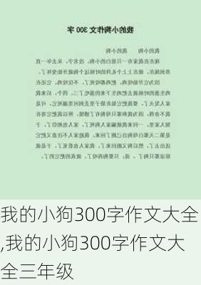 我的小狗300字作文大全,我的小狗300字作文大全三年级