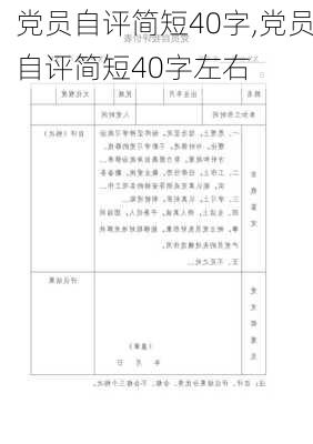 党员自评简短40字,党员自评简短40字左右