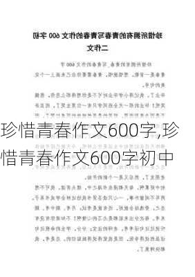 珍惜青春作文600字,珍惜青春作文600字初中