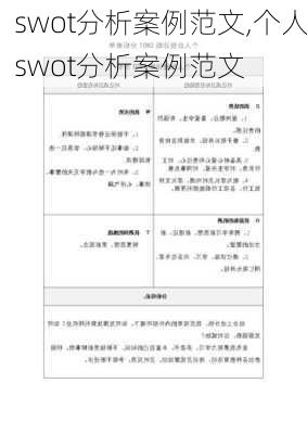 swot分析案例范文,个人swot分析案例范文