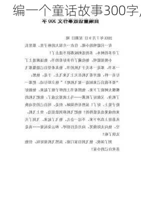 编一个童话故事300字,