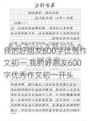 我的好朋友600字优秀作文初一,我的好朋友600字优秀作文初一开头