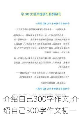 介绍自己300字作文,介绍自己300字作文初一