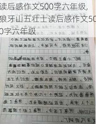 读后感作文500字六年级,狼牙山五壮士读后感作文500字六年级