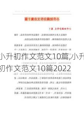 小升初作文范文10篇,小升初作文范文10篇2022