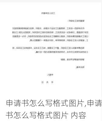 申请书怎么写格式图片,申请书怎么写格式图片 内容