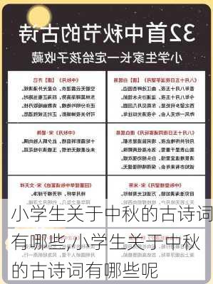 小学生关于中秋的古诗词有哪些,小学生关于中秋的古诗词有哪些呢