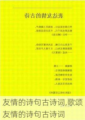 友情的诗句古诗词,歌颂友情的诗句古诗词