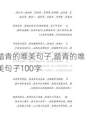 踏青的唯美句子,踏青的唯美句子100字