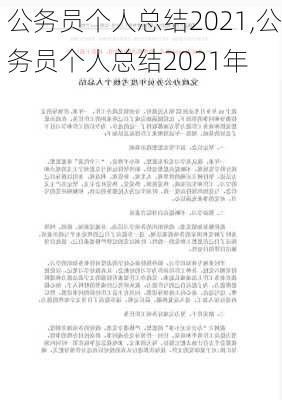 公务员个人总结2021,公务员个人总结2021年