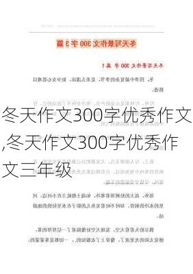 冬天作文300字优秀作文,冬天作文300字优秀作文三年级