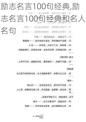 励志名言100句经典,励志名言100句经典和名人名句