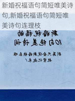 新婚祝福语句简短唯美诗句,新婚祝福语句简短唯美诗句连理枝