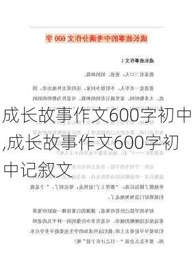 成长故事作文600字初中,成长故事作文600字初中记叙文