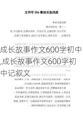 成长故事作文600字初中,成长故事作文600字初中记叙文