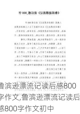 鲁滨逊漂流记读后感800字作文,鲁滨逊漂流记读后感800字作文初中