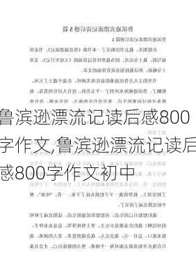 鲁滨逊漂流记读后感800字作文,鲁滨逊漂流记读后感800字作文初中