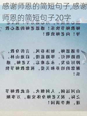 感谢师恩的简短句子,感谢师恩的简短句子20字