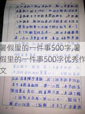 暑假里的一件事500字,暑假里的一件事500字优秀作文