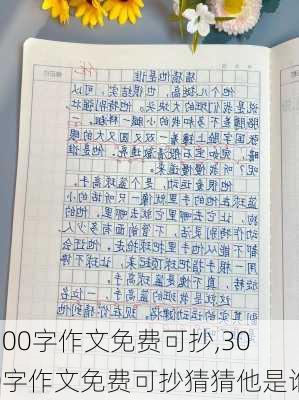 300字作文免费可抄,300字作文免费可抄猜猜他是谁