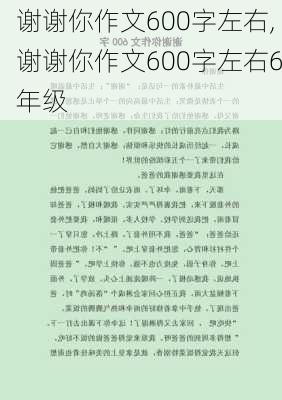 谢谢你作文600字左右,谢谢你作文600字左右6年级