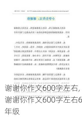 谢谢你作文600字左右,谢谢你作文600字左右6年级