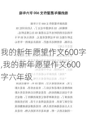 我的新年愿望作文600字,我的新年愿望作文600字六年级