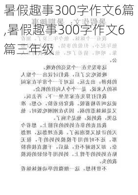 暑假趣事300字作文6篇,暑假趣事300字作文6篇三年级