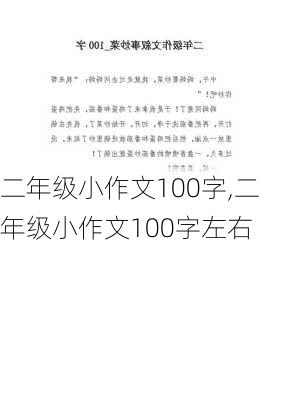 二年级小作文100字,二年级小作文100字左右